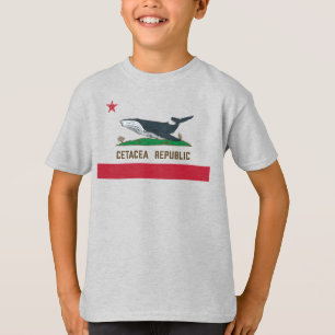 Cetacea Republic Whale Flag Rorqual T-Shirt