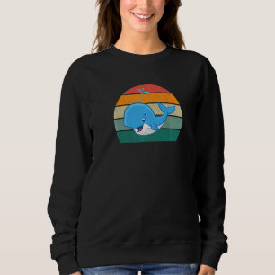 Cetaceans Fin Blue Whale Orca Beluga Gray Fin Whal Sweatshirt