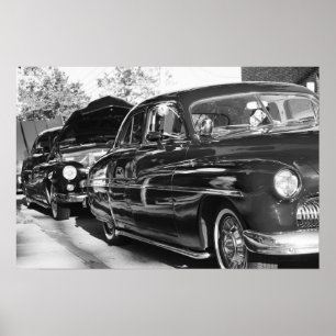 "C'était l'époque" affiche vintage des voitures cl