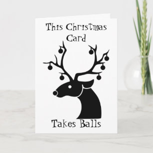 Cette carte de Noël prend des boules