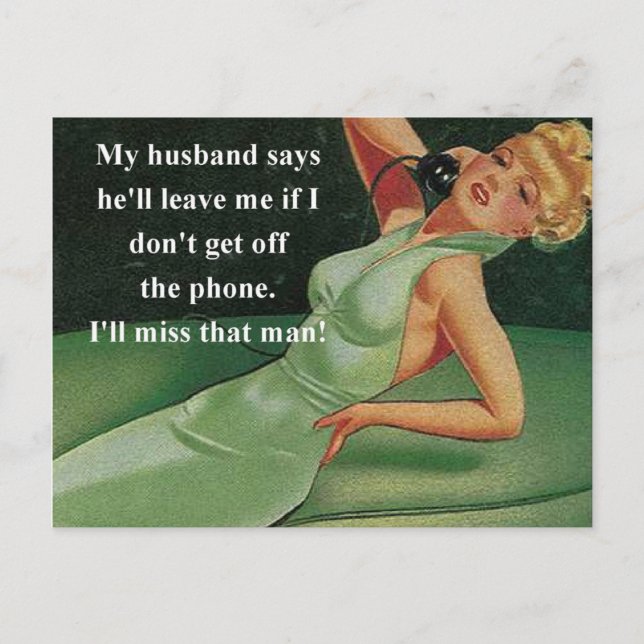 Cette carte postale Man Retro va me manquer (Devant)