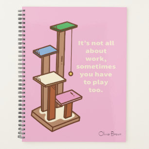 Cette Chat Life Pink Chat Tower avec le nom