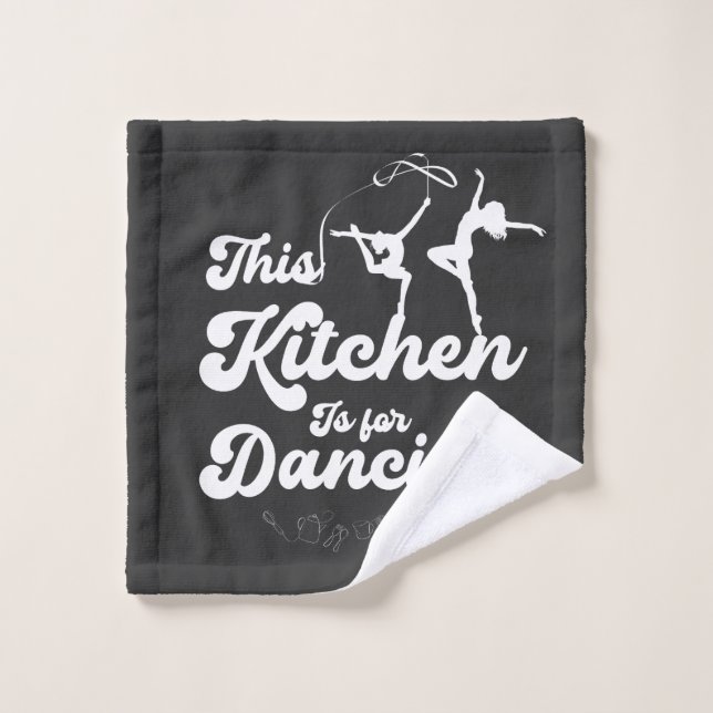 Cette cuisine est pour la danse (Gant de toilette)