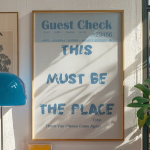 Cette Doit Être La Place Affiche Minimaliste Bleue