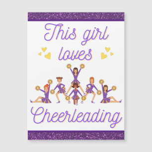 Cette Fille Aime La Carte Magnétique Cheerleader