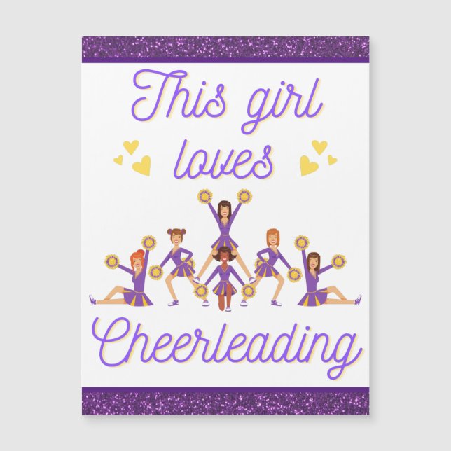 Cette Fille Aime La Carte Magnétique Cheerleader (Devant)