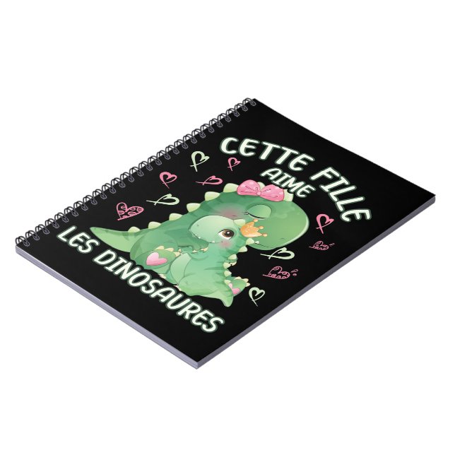 Cette Fille Aime Les Dinosaures Notebook (Left Side)