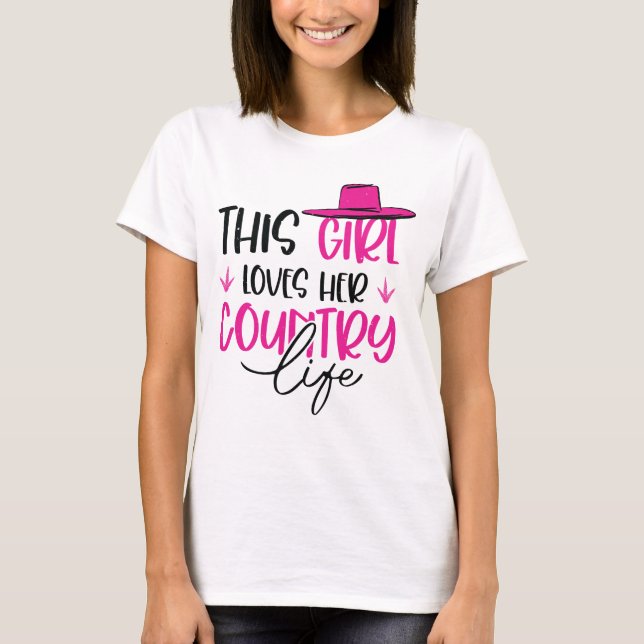 Cette fille aime son pays Vie des t-shirts pour fe (Devant)