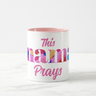 Cette maman prie pour le cadeau Pink Abstrait Mug 