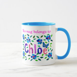 'Cette Mug appartient à Chloe' Ringer Mug