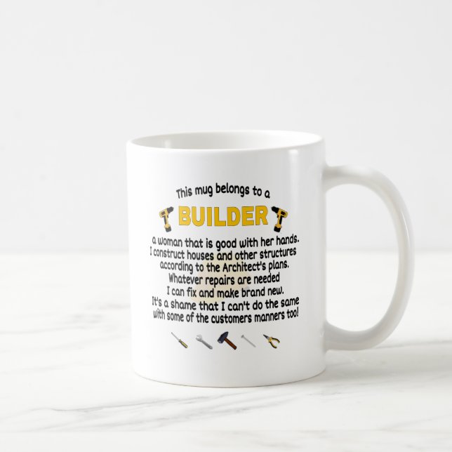  Cette Mug Appartient À Un Constructeur. Cadeau du (Droite)