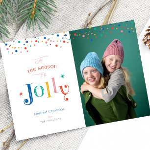 Cette saison sera Jolly   Carte de Noël lumineuse
