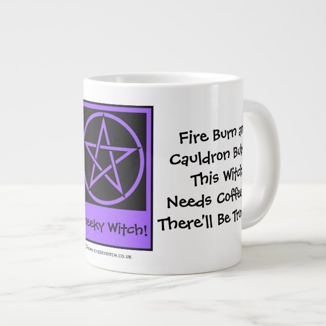 Cette sorcière a besoin de café JUMBO pagan tasse  (Devant droit)