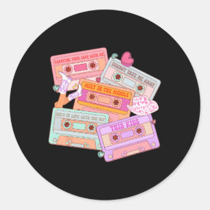 Cettes Western 90s Country Music Valentine Cowgirl Classic Round Sticker