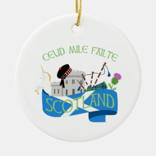 Ceud Mile Failte Ceramic Ornament