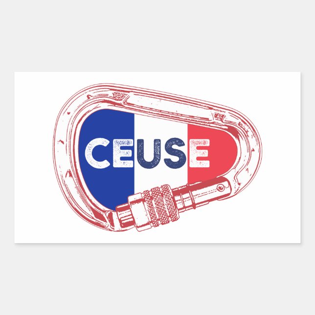 Ceuse France Rock Climbing Carabiner Sticker (Front)