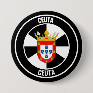 Ceuta Round Emblem 3 Inch Round Button