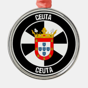 Ceuta Round Emblem Metal Ornament