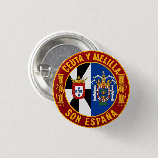 CEUTA Y MELILLA 1 INCH ROUND BUTTON