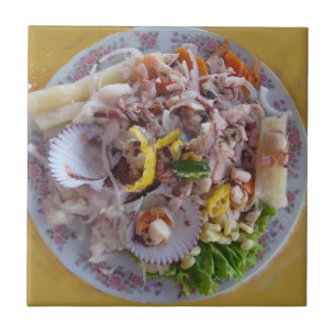 Ceviche-Traditional Peruvian Food Tile