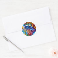 Ceylon Blue Glassy Tiger:Round Seal