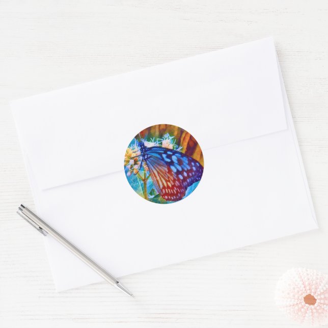 Ceylon Blue Glassy Tiger：Round Seal (Envelope)