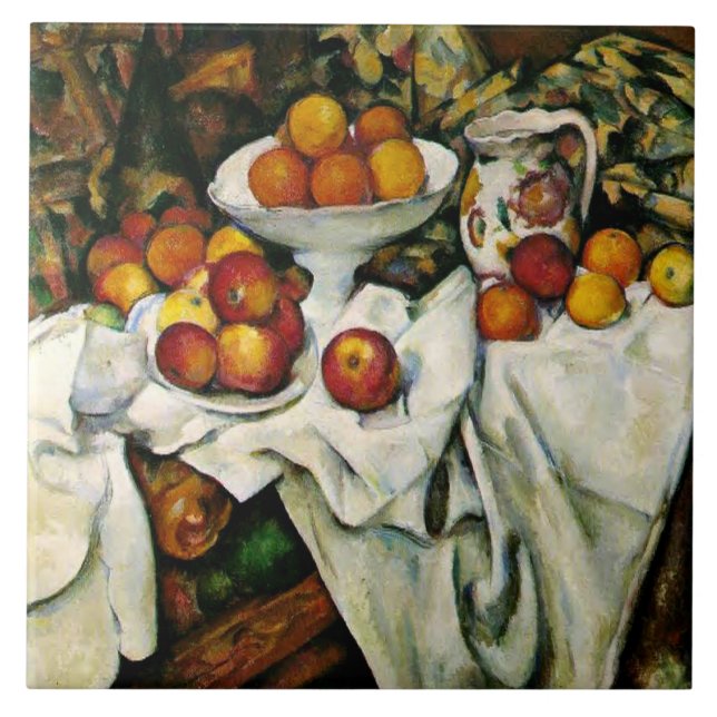 Cezanne - Apples and Oranges Tile (Front)