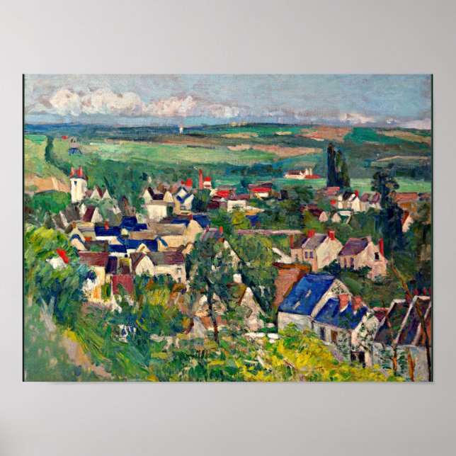 Cezanne - Auvers, Panoramic View, Poster (Front)