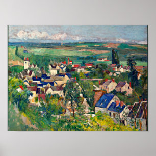 Cezanne - Auvers, Panoramic View Poster