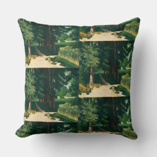 Cezanne Avenue at Jas de Bouffan Vintage Print Throw Pillow
