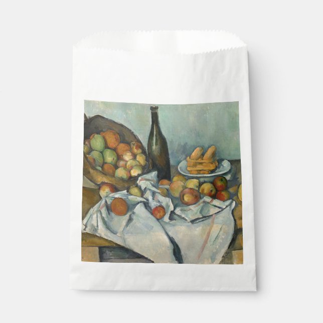 Cezanne Basket Apples Impressionism Art Favour Bag (Front)