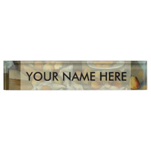 Cezanne Basket Apples Impressionism Art Nameplate
