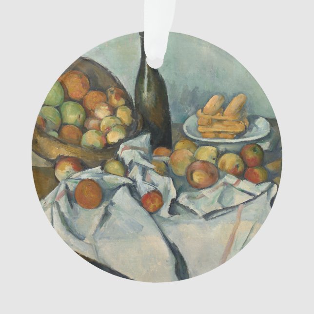 Cezanne Basket Apples Impressionism Art Ornament (Front)