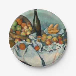 Cezanne Basket Apples Impressionism Art Paper Plate