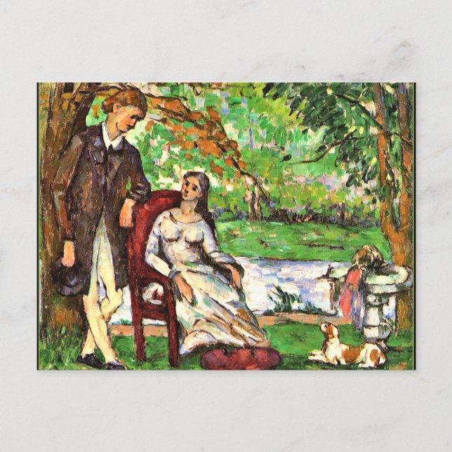 Cezanne - Couple in a Garden Postcard (Front)