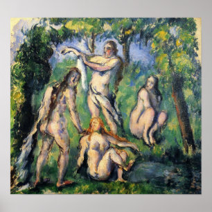 Cézanne - Four Bathers 1880 Poster