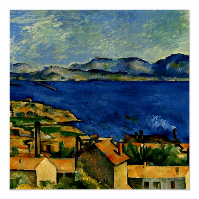 Cezanne - Gulf of Marseille seen from L'Estaque Poster (Front)