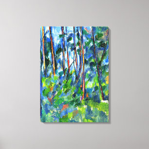 Cezanne - In the Woods, famous painting Canvas Print