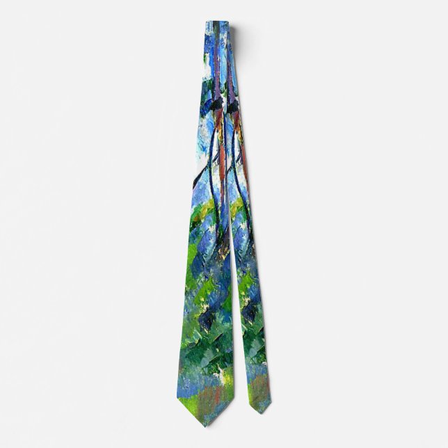 Cezanne - In the Woods, famous painting Tie (Front)