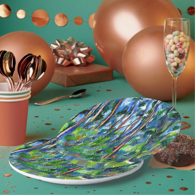 Cezanne - In the Woods Paper Plate (Multi)