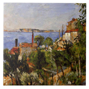 Cezanne - Landscape, Study after Nature Tile