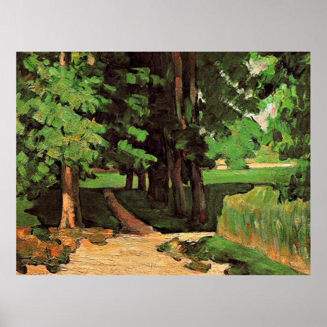 Cezanne - Lane of Chestnut Trees at Jas de Bouffan Poster (Front)