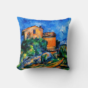 Cezanne - Maison Maria with a View of Chateau Noir Throw Pillow