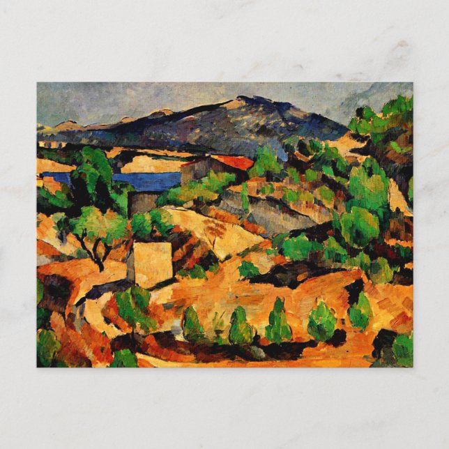 Cezanne - Mountain seen from l'Estaque Postcard (Front)