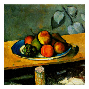 Cezanne - Peaches, Pears and Grapes Poster