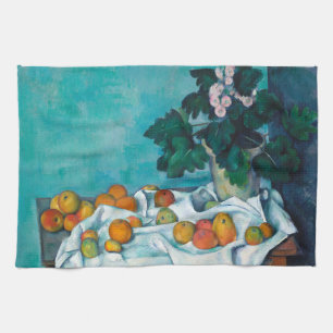 Cezanne Post Impressionism Still Life Flowers and  Kitchen Towel