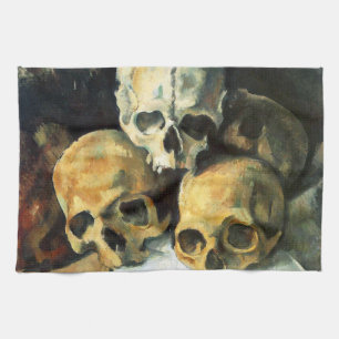 Cezanne Pyramid of Skulls Kitchen Towel