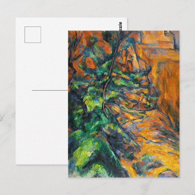 Cezanne Rocks and Branches Vintage Art Print Postcard (Front/Back)