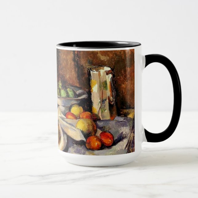 Cezanne - Still life, Post, Bottle, Cup and Fruit (Right)