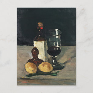 Cezanne - Still Life with Bottle, Glass, Lemons Postcard